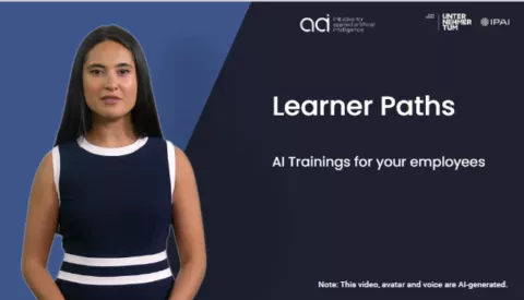 Picture of the first screen of the product video of the Learner Paths