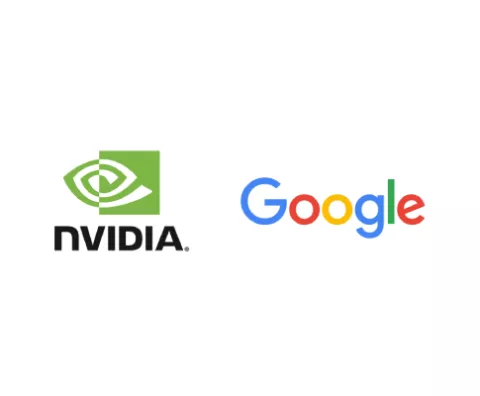 Nvida und google logo