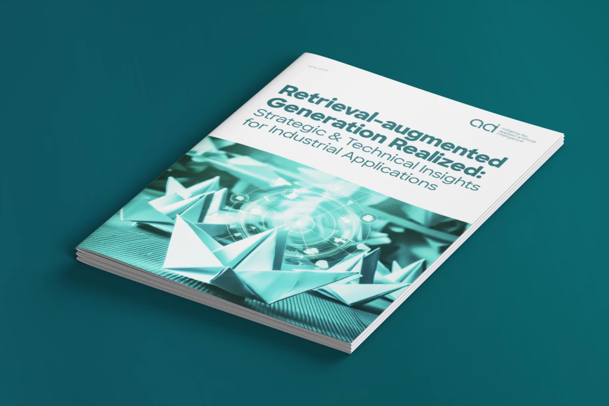 Display of the cover of the Whitepaper about Retrieval-augmented Generation