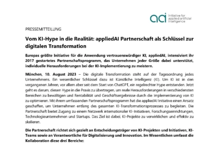 Vom KI Hype in die Realität applied AI Partnerschaft als Schlüssel zur digitalen Transformation Seite 1